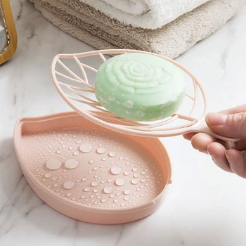 New Design Leaf Shape Soap Box Plastic Dispenser Dish Case Holder Double Layer Anti-skid Box Drain Soap Holder Bathroom Storage
New Design Leaf Shape Soap Box Plastic Dispenser Dish Case Holder Double Layer Anti-skid Box Drain Soap Holder Bathroom Storage