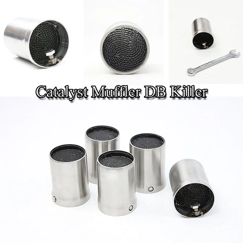 Universal Mid End Pipe Catalyst Exhaust DB Killer Motorcycle Exhaust Muffler Silencer Sound Noise Eliminator Steel Catalyst 
Universal Mid End Pipe Catalyst Exhaust DB Killer Motorcycle Exhaust Muffler Silencer Sound Noise Eliminator Steel Catalyst