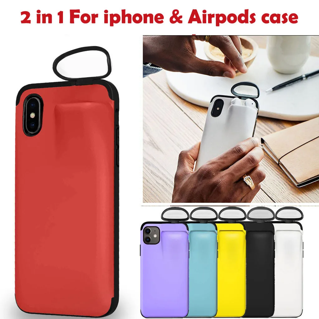 2 In 1 Mobile Phone Cases For IPhone 7 Plus/8 Plus/X /XS/Xs Max/11/11 Pro/11 Pro Max And Wireless Headset Case For AirPods 2019
2 In 1 Mobile Phone Cases For IPhone 7 Plus/8 Plus/X /XS/Xs Max/11/11 Pro/11 Pro Max And Wireless Headset Case For AirPods 2019