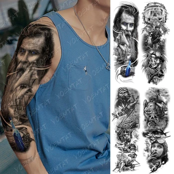 Large Arm Sleeve Tattoo Drift Bottle Sailing Waterproof Temporary Tatto Sticker Airplane soldier Pilot Body Art Full Fake Tatoo
Large Arm Sleeve Tattoo Drift Bottle Sailing Waterproof Temporary Tatto Sticker Airplane soldier Pilot Body Art Full Fake Tatoo