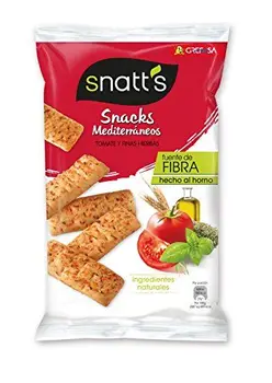 

Grefusa - Snatt's | Snacks Mediterráneos - Palitos de Pan de Tomate y Finas Hierbas - 110 gr