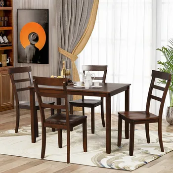 Simple Style Furniture Set 5-piece Kitchen Dining Table Set Rubber Wood Table and Chairs Set High Quality Modern ( Brown )
Simple Style Furniture Set 5-piece Kitchen Dining Table Set Rubber Wood Table and Chairs Set High Quality Modern ( Brown )