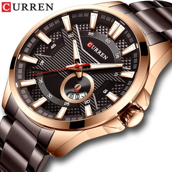 New Stainless Steel Quartz Men's Watches Fashion CURREN Wrist Watch Causal Business Watch Top Luxury Brand Men Watch Male Clock 
New Stainless Steel Quartz Men's Watches Fashion CURREN Wrist Watch Causal Business Watch Top Luxury Brand Men Watch Male Clock