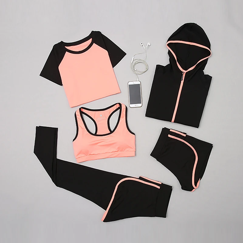 Gym 5 Piece Gym Clothes Set for Women Sports Bra and Leggings Set Athletic Sports Wear for Women Gym Clothes Yoga Clothes Set
Gym 5 Piece Gym Clothes Set for Women Sports Bra and Leggings Set Athletic Sports Wear for Women Gym Clothes Yoga Clothes Set