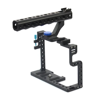 Camera Cage Stabilizer, Aluminum Alloy Camera Video Cage for Panasonic GH5/5S with Top Handle
Camera Cage Stabilizer, Aluminum Alloy Camera Video Cage for Panasonic GH5/5S with Top Handle