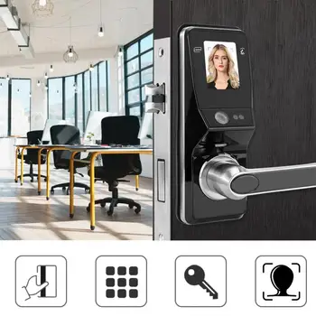 Face Facial Recognition Door Handle Lock Smart Door Locks Electronic Keyless Password IC Card locks Home Security Accessories
Face Facial Recognition Door Handle Lock Smart Door Locks Electronic Keyless Password IC Card locks Home Security Accessories
