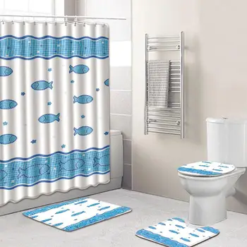 4Pcs/Set Simple Printing Shower Curtain + Floor Mat +Toilet Seat Cover+ Foot Pad Set
4Pcs/Set Simple Printing Shower Curtain + Floor Mat +Toilet Seat Cover+ Foot Pad Set