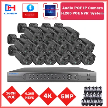 4K 16CH 8MP 5MP H.265+ System 16CH POE CCTV Security NVR Kit Two way Audio Outdoor Waterproof IP Camera 5MP Surveillance System
4K 16CH 8MP 5MP H.265+ System 16CH POE CCTV Security NVR Kit Two way Audio Outdoor Waterproof IP Camera 5MP Surveillance System