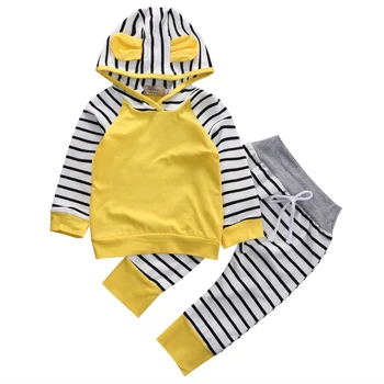 Baby Boy Clothes 2020 Autumn Winter Infant Newborn Striped Hooded Sweatshirt and Long Pants Outfits 2 Pieces Set Kids Clothing
Baby Boy Clothes 2020 Autumn Winter Infant Newborn Striped Hooded Sweatshirt and Long Pants Outfits 2 Pieces Set Kids Clothing