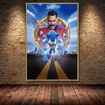 Cartoon Sonic The Hedgehog Blue Flash Movie Poster Canvas Painting Poster and Prints Wall Art Pictures for Kids Room Living Room 
Cartoon Sonic The Hedgehog Blue Flash Movie Poster Canvas Painting Poster and Prints Wall Art Pictures for Kids Room Living Room