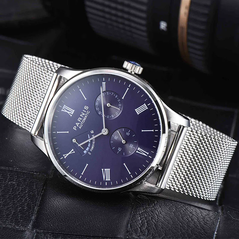 Parnis Men Watch Automatic Watch Mechanical Self Winding Power Reserve Luxury Brand Waterproof Sport Calendar Wristwatch Men
Parnis Men Watch Automatic Watch Mechanical Self Winding Power Reserve Luxury Brand Waterproof Sport Calendar Wristwatch Men