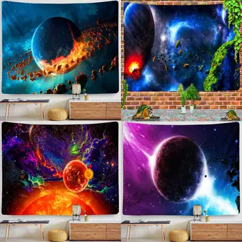 

Psychedelic Cosmic Starry sky Decor Esoteric Tapestry Wall Hanging Indian Mandala Tapestry Hippie Tapestry Boho Wall Cloth