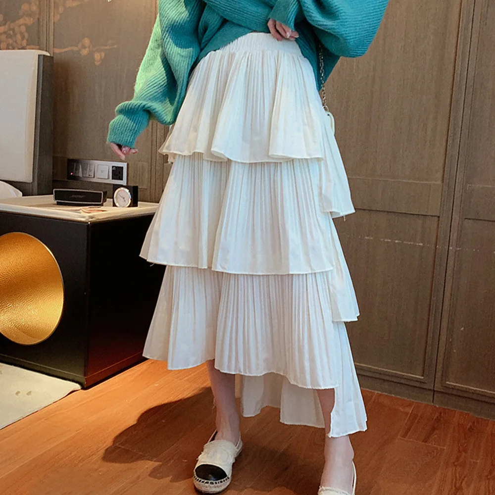 Korean Style Summer Two Wear Skirt Fashion Ruffles 3 Layered Irregular Cake Skirt High Waist Female Pleated Vintage Long Skirts
Korean Style Summer Two Wear Skirt Fashion Ruffles 3 Layered Irregular Cake Skirt High Waist Female Pleated Vintage Long Skirts