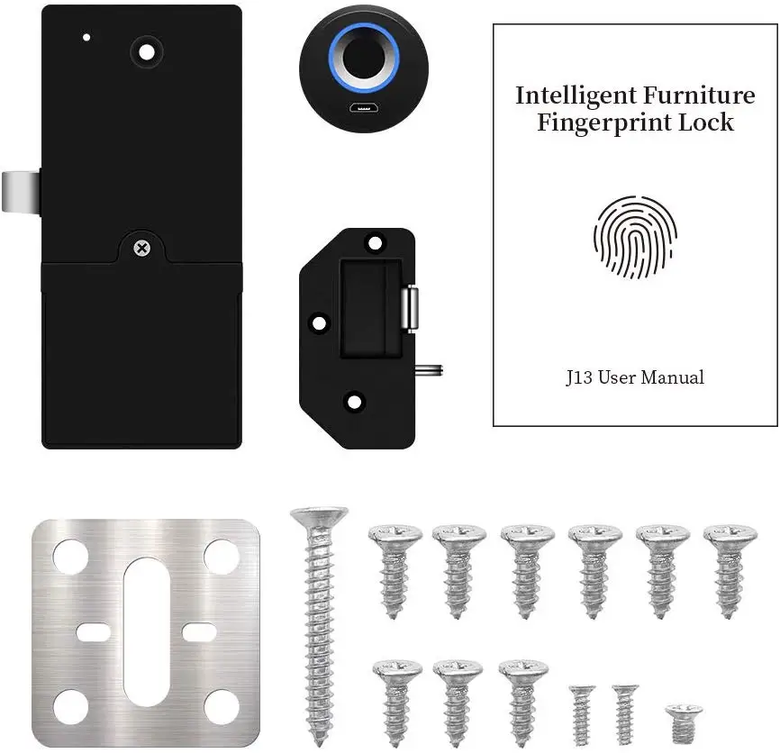 Black Security Keyless USB Rechargeable Smart Locks Cabinet Fingerprint Lock Biometric Digital Keyless Furniture Drawer Locks
Black Security Keyless USB Rechargeable Smart Locks Cabinet Fingerprint Lock Biometric Digital Keyless Furniture Drawer Locks