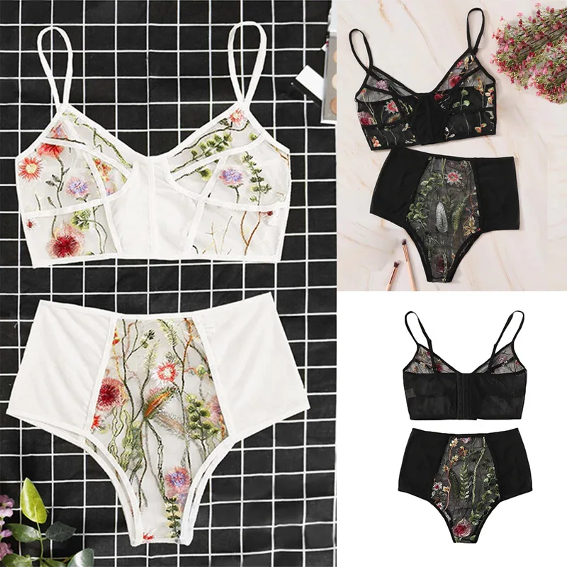 Fashion Bra Set Women Underwear V-Neck Floral Embroidered Push Up Lace Lingerie Set Black Crop Top And Panties Set
Fashion Bra Set Women Underwear V-Neck Floral Embroidered Push Up Lace Lingerie Set Black Crop Top And Panties Set