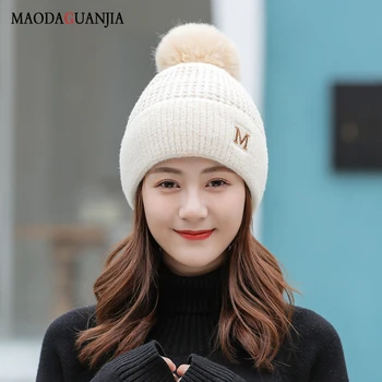 Fahaion Letter knitted Beanies Hats Winter Women Thick Warm Hairball Beanie Hat Female knit Bonnet Beanie Caps Outdoor Warm Hat
Fahaion Letter knitted Beanies Hats Winter Women Thick Warm Hairball Beanie Hat Female knit Bonnet Beanie Caps Outdoor Warm Hat