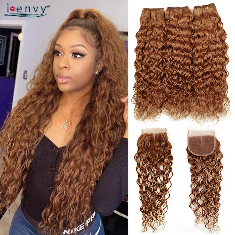 Ginger Blonde Water Wave Bundles With Closure Brazilian Hair Weave Bundle With Closure Colored Human Hair Blonde Bundle Non-remy
Ginger Blonde Water Wave Bundles With Closure Brazilian Hair Weave Bundle With Closure Colored Human Hair Blonde Bundle Non-remy