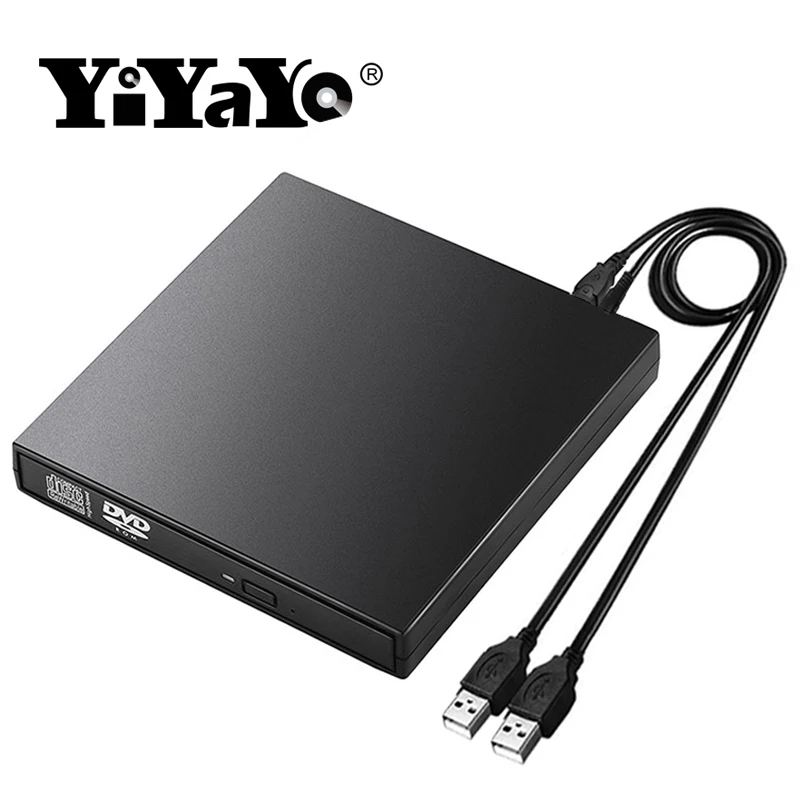 Внешний DVD привод YiYaYo для ноутбуков и ПК портативный оптический с USB 2.0