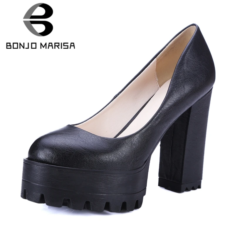 BONJOMARISA New 32-42 Cool High Platform Pumps Women 2019 Office Lady Black Shallow Pumps Super High Heels Shoes Woman
BONJOMARISA New 32-42 Cool High Platform Pumps Women 2019 Office Lady Black Shallow Pumps Super High Heels Shoes Woman