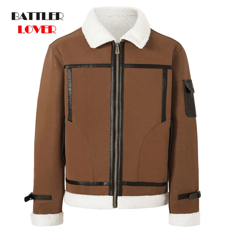 EU/US Size Casual Leather Jacket For Men Motorcycle Wool Coats Winter Warm Outerwear Male Fur Collar Overcoats Brand Clothing
EU/US Size Casual Leather Jacket For Men Motorcycle Wool Coats Winter Warm Outerwear Male Fur Collar Overcoats Brand Clothing