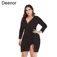 Deenor Plus Size Dress for Women Long Sleeve Dresses Sexy Split Hip Wrap Skirt Summer Soild Elegant Women's Dress
Deenor Plus Size Dress for Women Long Sleeve Dresses Sexy Split Hip Wrap Skirt Summer Soild Elegant Women's Dress