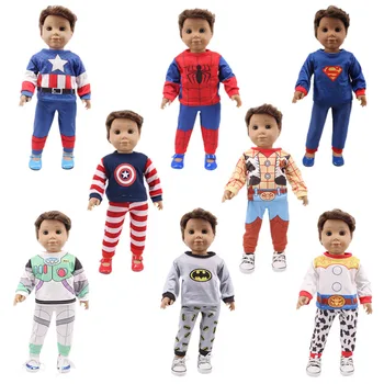 LUCKDOLL 2 Pcs Pajamas Super Hero Series 3D 18Inch American 43cmBabyDoll Clothes Accessories,Girls Toys,Generation,Birthday Gift 
LUCKDOLL 2 Pcs Pajamas Super Hero Series 3D 18Inch American 43cmBabyDoll Clothes Accessories,Girls Toys,Generation,Birthday Gift