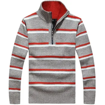 M-3XL Sweater Men Stripe Plus Velvet Warm Pullover Sweater Male Casual Zipper Stand Collar Business Winter Thicken Tops RM50007
M-3XL Sweater Men Stripe Plus Velvet Warm Pullover Sweater Male Casual Zipper Stand Collar Business Winter Thicken Tops RM50007