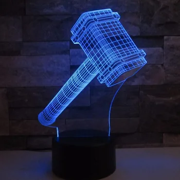 The Hammer Creative 3D LED Night Light 7 Color Change Fighter Lamp 3D Deco Vision Desk Lampara Led USB Baby Baby Sleeping Lamp 
The Hammer Creative 3D LED Night Light 7 Color Change Fighter Lamp 3D Deco Vision Desk Lampara Led USB Baby Baby Sleeping Lamp