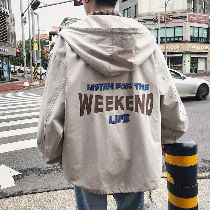 2019 Autumn And Winter Pure Cotton MEN'S Jacket Hong Kong Style Korean-style Printed Letter Loose Casual Hooded Trend Students C
2019 Autumn And Winter Pure Cotton MEN'S Jacket Hong Kong Style Korean-style Printed Letter Loose Casual Hooded Trend Students C