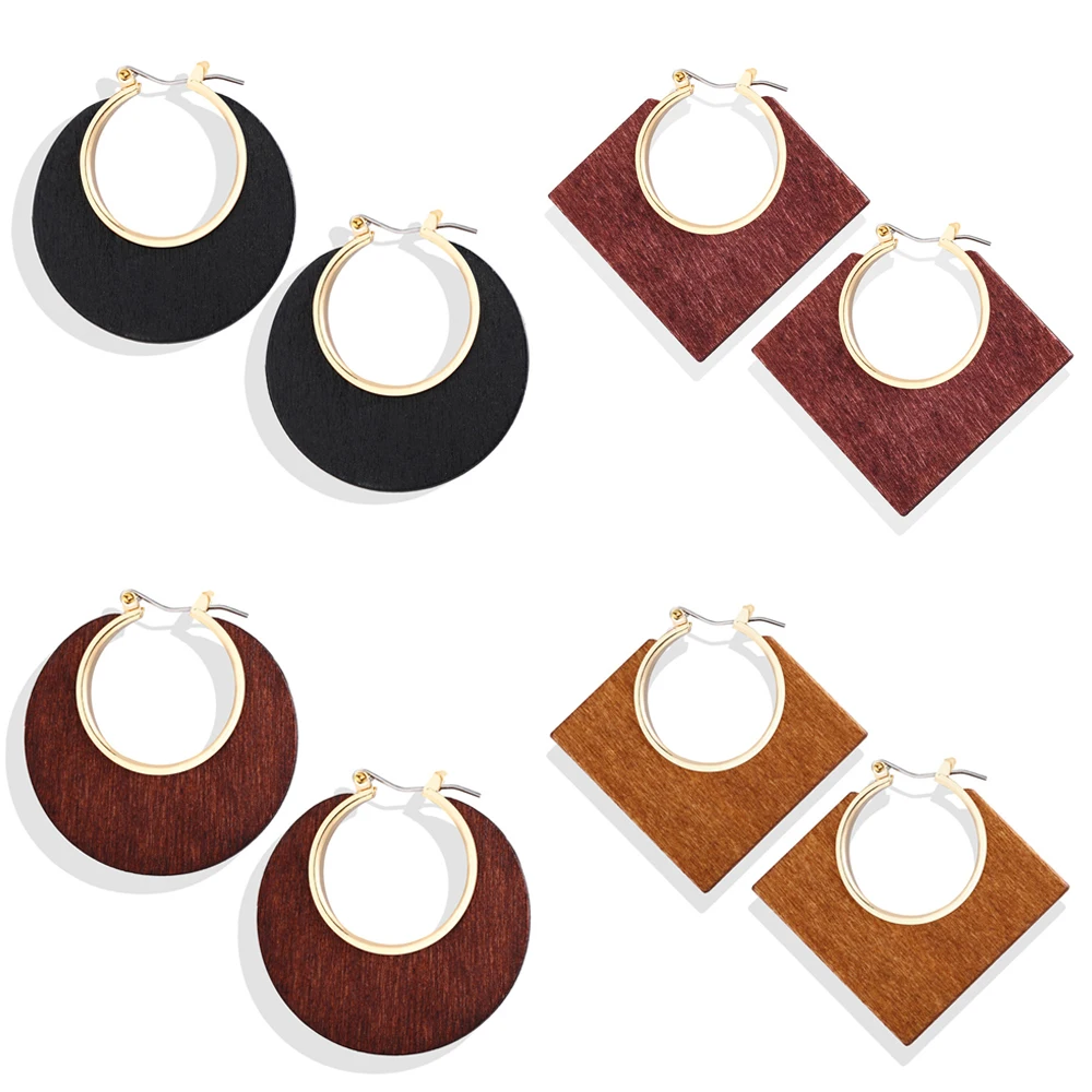 8Seasons Hot Vintage Ethnic Geometric Drop Earrings Big Wooden Fashion Earrings For Women Boho Jewelry For Party Gift,1 Pair
8Seasons Hot Vintage Ethnic Geometric Drop Earrings Big Wooden Fashion Earrings For Women Boho Jewelry For Party Gift,1 Pair
