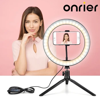 Onrier LED Ring Light Photography Ring Lamp Studio for Youtube Makeup Phone Selfie with Tripod Phone Holder Clip Shine
Onrier LED Ring Light Photography Ring Lamp Studio for Youtube Makeup Phone Selfie with Tripod Phone Holder Clip Shine
