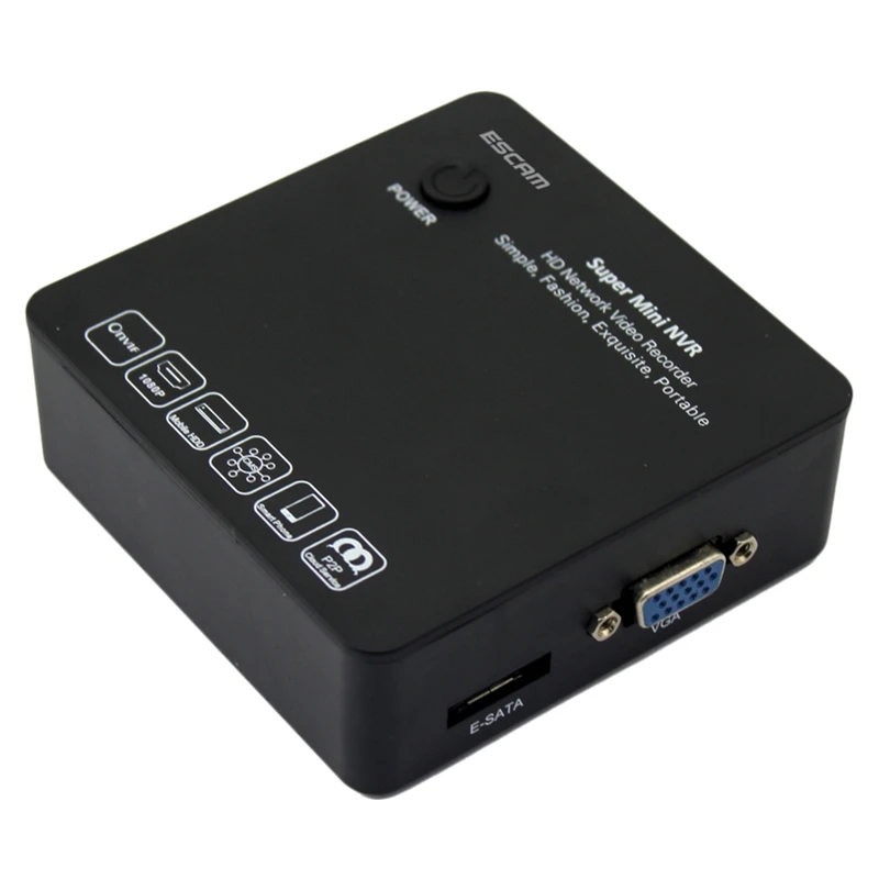 

Escam Portable Mini NVR K108 Onvif 8-Channel 1080P / 960P / 720P Network Video Recorder APP Remote Monitoring