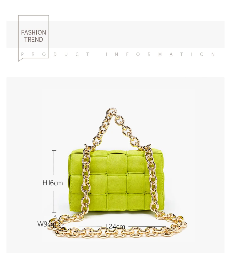 Thick Metal Chain Frosted Suede Shoulder Bag Women New Designer Woven Soft Square Crossbody Bags Female Chic Purse High Quality Thick Metal Chain Frosted Suede Shoulder Bag Women New Designer Woven Soft Square Crossbody Bags Female Chic Purse High Quality