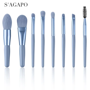 S'AGAPO7/8pcs Mini Makeup Brush Set Foundation Eyebrow Eyeliner Eyelash Concealer Blush Highlight Portable Beauty Makeup Brushes
S'AGAPO7/8pcs Mini Makeup Brush Set Foundation Eyebrow Eyeliner Eyelash Concealer Blush Highlight Portable Beauty Makeup Brushes