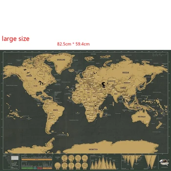 Scratch Off World Travel Map Poster Copper Foil Wall Sticker Personalized Journal Log 82.5*59.4cm Big Size Without Cylinder
Scratch Off World Travel Map Poster Copper Foil Wall Sticker Personalized Journal Log 82.5*59.4cm Big Size Without Cylinder