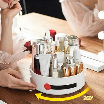 Plastic 360 rotation storage Rack Multi-Function Anti-Skid Storage Tray for Cosmetics Storage Container 20f14
Plastic 360 rotation storage Rack Multi-Function Anti-Skid Storage Tray for Cosmetics Storage Container 20f14