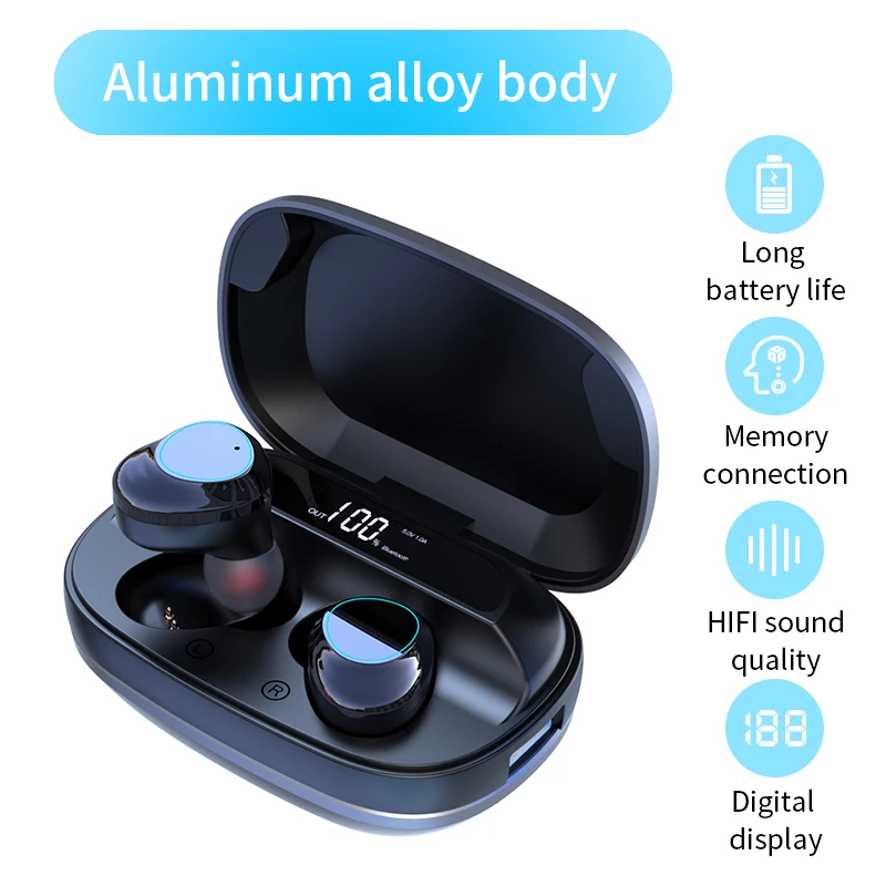 G16 TWS Wireless bluetooth earbuds earphones 2 in 1 Power Bank Bluetooth 5 Metal Led digital display Sports Game With Charging
G16 TWS Wireless bluetooth earbuds earphones 2 in 1 Power Bank Bluetooth 5 Metal Led digital display Sports Game With Charging