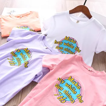 2020 Summer Girl's Letter All-match T-shirt Children's Clothing Wholesale
2020 Summer Girl's Letter All-match T-shirt Children's Clothing Wholesale