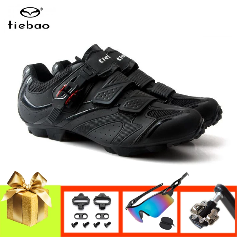 

TIEBAO Mountain Bike Shoes Add SPD Pedals Men Women Cycling Sneakers Breathable Self-locking Professional Riding Bicycle Shoes