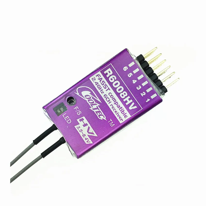 Cooltech RFA04 R6008HV FASST Receiver Compatible with FUTABA 4-Way 6-Bit Receiver with Metal Case
Cooltech RFA04 R6008HV FASST Receiver Compatible with FUTABA 4-Way 6-Bit Receiver with Metal Case