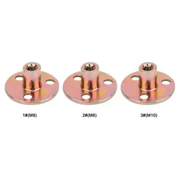 5 Pcs T Nut Flange 3 Hole Galvanized Iron Furniture Fixing Tee Round Base Flange Nut
5 Pcs T Nut Flange 3 Hole Galvanized Iron Furniture Fixing Tee Round Base Flange Nut