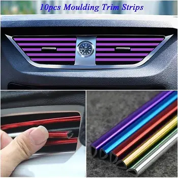 New 10Pcs 20cm Car Accessories DIY Car Interior Air Conditioner Outlet Vent Grille Chrome Decoration Strip Silvery car styling
New 10Pcs 20cm Car Accessories DIY Car Interior Air Conditioner Outlet Vent Grille Chrome Decoration Strip Silvery car styling