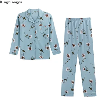 Spring and Autumn Pajamas Women's Pure Cotton Printed Long Sleeve Autumn Loose Large Size Home Wear Pajamas Women's Suit
Spring and Autumn Pajamas Women's Pure Cotton Printed Long Sleeve Autumn Loose Large Size Home Wear Pajamas Women's Suit