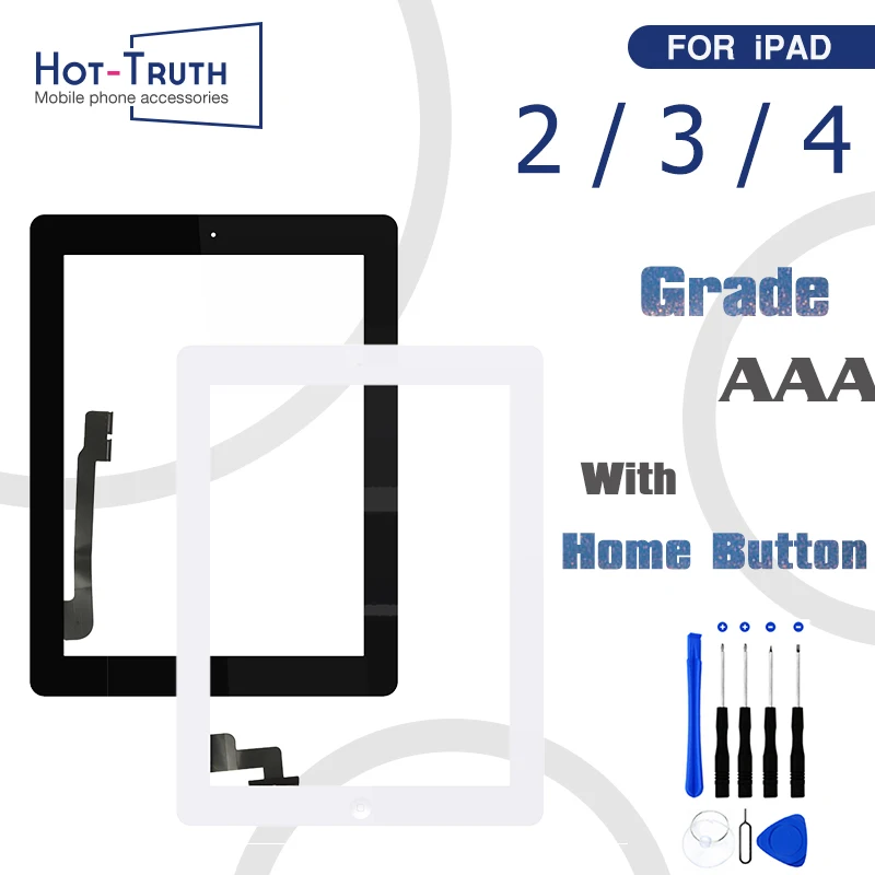 9.7" For iPad 2 3 4 Touch Screen Front Glass Outer Lens For iPad 3 A1416 Touch Panel Digitizer Sensor For ipad 4 with Button
9.7" For iPad 2 3 4 Touch Screen Front Glass Outer Lens For iPad 3 A1416 Touch Panel Digitizer Sensor For ipad 4 with Button