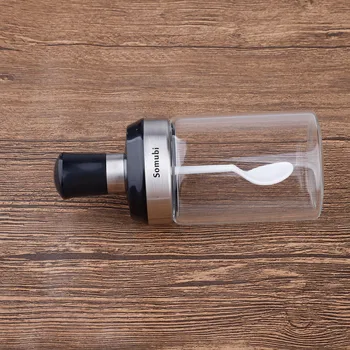 Somubi Stainless Steel Glass Seasoning Bottle Salt Storage Box Spice Jar with Spoon Kitchen Supplie For Salt Sugar Pepper Powder
Somubi Stainless Steel Glass Seasoning Bottle Salt Storage Box Spice Jar with Spoon Kitchen Supplie For Salt Sugar Pepper Powder
