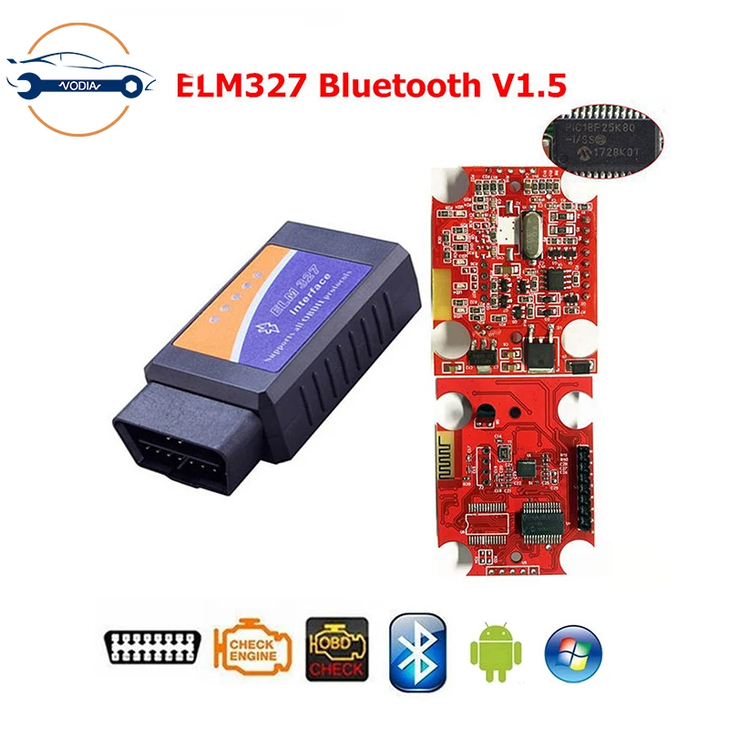 ELM327 V1.5 Bluetooth OBD OBD2 Auto Code Reader works Android/PC Supports Multi-Brand Cars and Multi-Language OBD2 scanner tool
ELM327 V1.5 Bluetooth OBD OBD2 Auto Code Reader works Android/PC Supports Multi-Brand Cars and Multi-Language OBD2 scanner tool