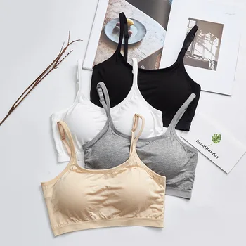 Solid Color Spaghetti Strap Wrap-around Tube Top Comfortable Base GIRL'S Beauty Back Short Small Camisole Sports Brassiere
Solid Color Spaghetti Strap Wrap-around Tube Top Comfortable Base GIRL'S Beauty Back Short Small Camisole Sports Brassiere