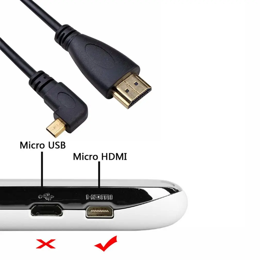 0.5 Meters Plug & Play Durable Right Angled 90D Micro HDMI to HDMI Male HDTV Cable for Cell Phone & Tablet
0.5 Meters Plug & Play Durable Right Angled 90D Micro HDMI to HDMI Male HDTV Cable for Cell Phone & Tablet
