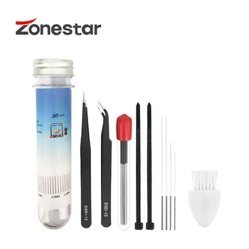 ZONESTAR 3D Printer Nozzle Cleaning Kit Stainless Steel Needles And Tweezer Tool Kit Mini Cleaning Brush For 3D Printe
ZONESTAR 3D Printer Nozzle Cleaning Kit Stainless Steel Needles And Tweezer Tool Kit Mini Cleaning Brush For 3D Printe