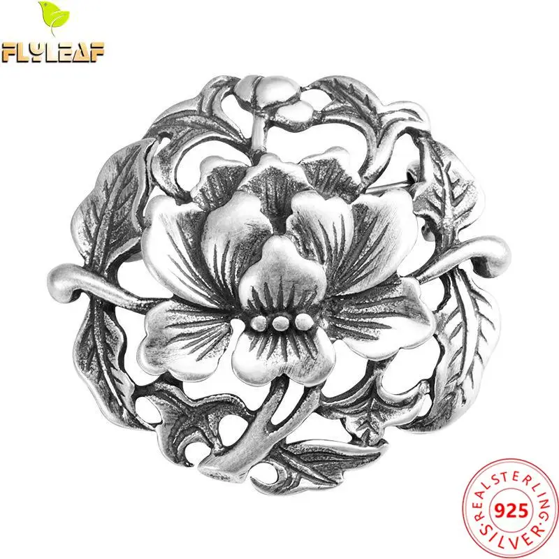 Real 925 Sterling Silver Jewelry Flower Brooch For Women Original Design Chinese Style Femme Vintage accessories 2022 Trend
Real 925 Sterling Silver Jewelry Flower Brooch For Women Original Design Chinese Style Femme Vintage accessories 2022 Trend